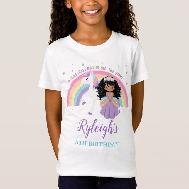Camiseta Monumento al cumpleaños arcoiris de la princesa af (Anverso)