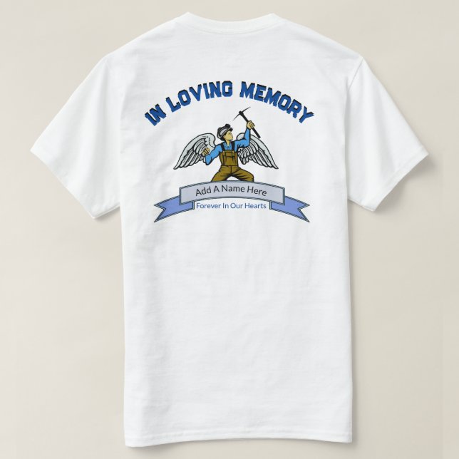Camiseta Monumento al Minero de Carbón Personalizado Camise (Reverso del diseño)