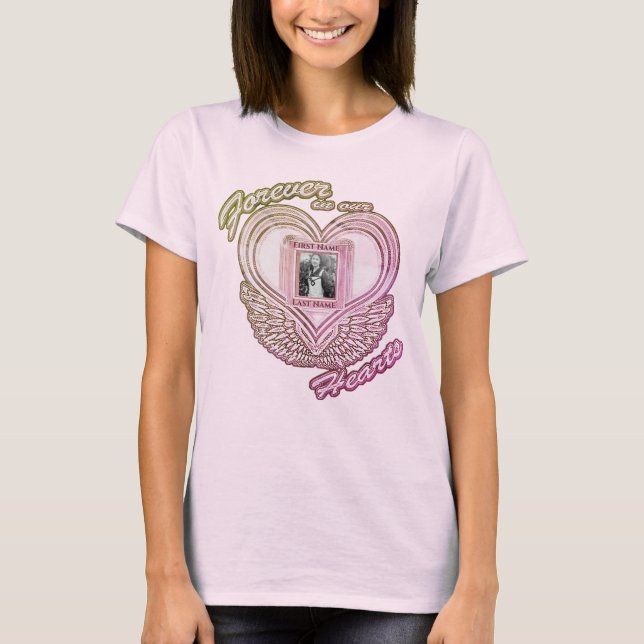 Camiseta Monumento | Añadir alas de ángel de corazón fotogr (Anverso)
