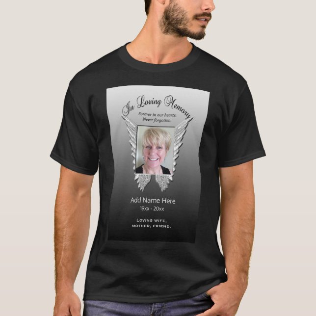 Camiseta Monumento | Angel Wings Photo Silver (Anverso)