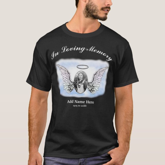 Camiseta Monumento conmemorativo| Agregar alas de foto ánge (Anverso)