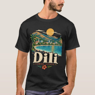 Camiseta Monumento histórico de Dili Timor-Leste Arte de vi