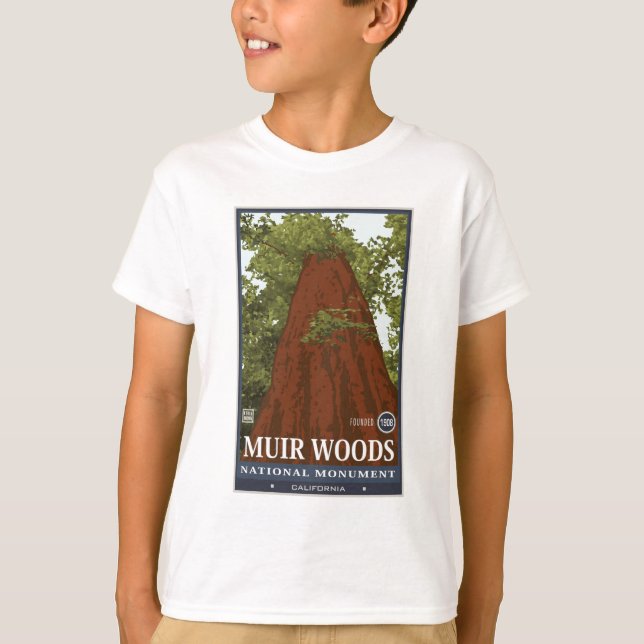 Camiseta Monumento nacional 3 de maderas de Muir (Anverso)