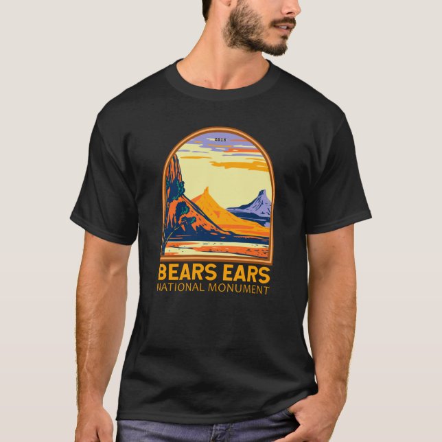 Camiseta Monumento nacional a los osos Utah Retro (Anverso)