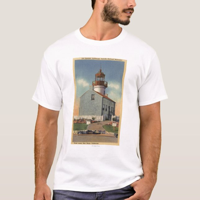 Camiseta Monumento nacional de Cabrillo, faro del Point (Anverso)