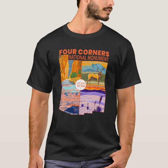 Camiseta Monumento Nacional de Cuatro Esquinas con Parques  (Anverso)