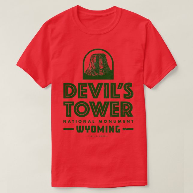 Camiseta Monumento nacional de la Torre de los Devils Green (Diseño del anverso)