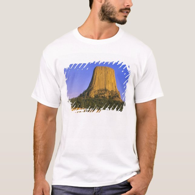 Camiseta Monumento Nacional Devils Tower en Wyoming (Anverso)