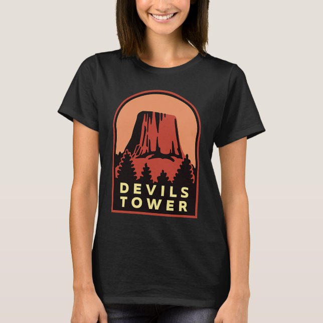 Camiseta Monumento Nacional Devils Tower WY (Anverso)
