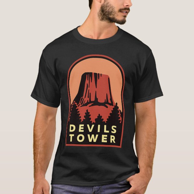 Camiseta Monumento Nacional Devils Tower WY (Anverso)