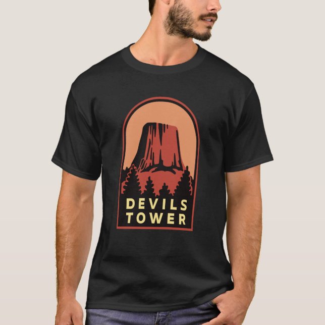 Camiseta Monumento Nacional Devils Tower WY (Anverso)