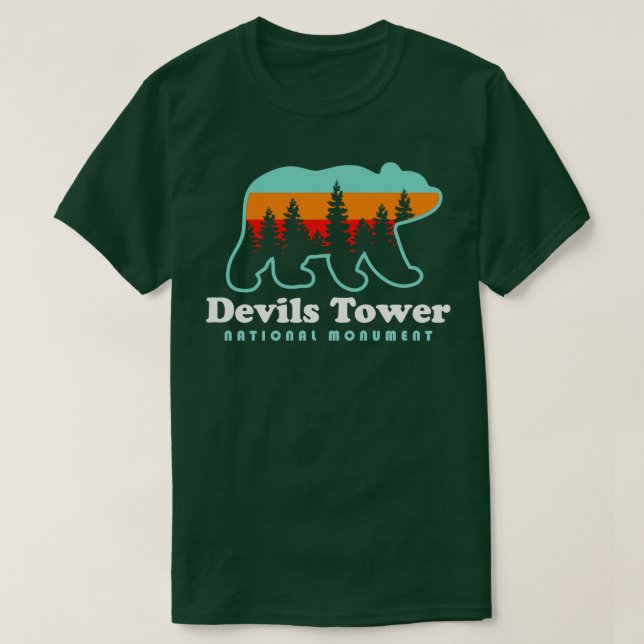Camiseta Monumento Nacional Devils Tower Wyoming Black Hill (Diseño del anverso)