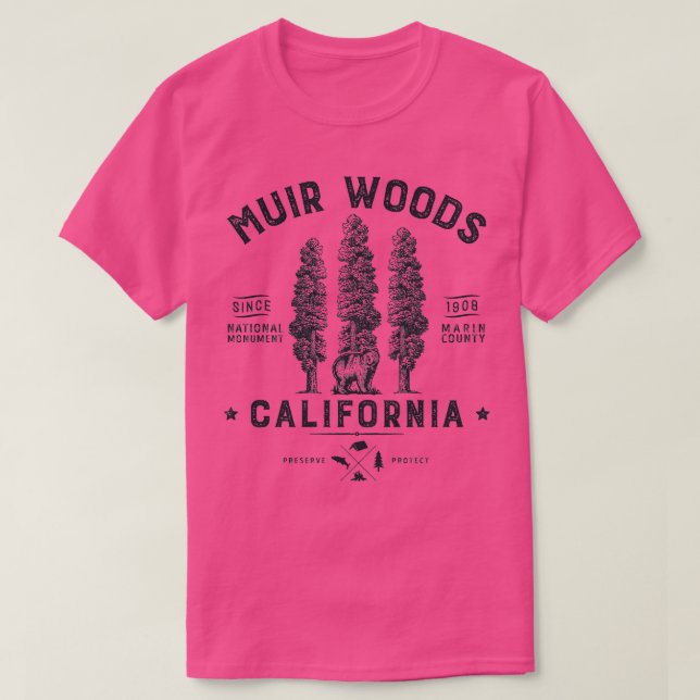 Camiseta Monumento Nacional Muir Woods California Redwood P (Diseño del anverso)
