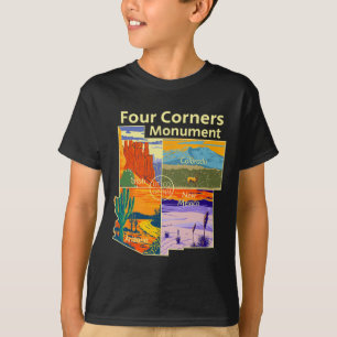 Camiseta Monumento Vintage Four Corners Con Parques Naciona