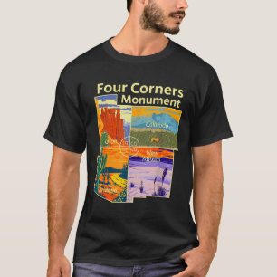 Camiseta Monumento Vintage Four Corners Con Parques Naciona