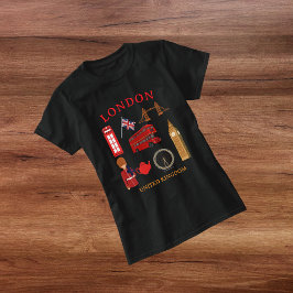 Camiseta Monumentos de Londres personalizados con tema de v