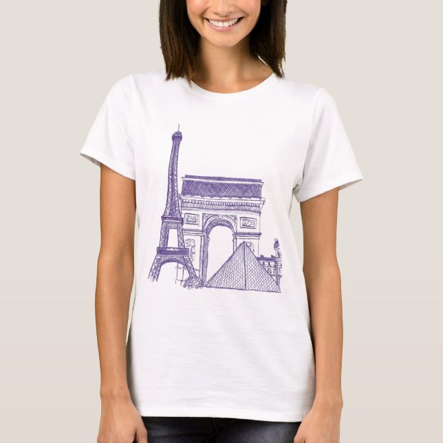 Camiseta Monumentos de Paris (Anverso)