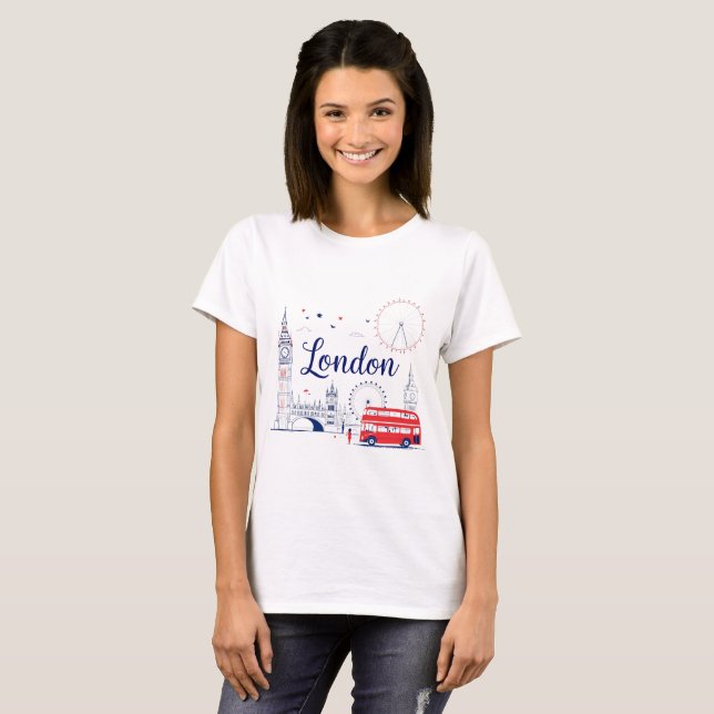 Camiseta Monumentos emblemáticos de Londres (Anverso completo)