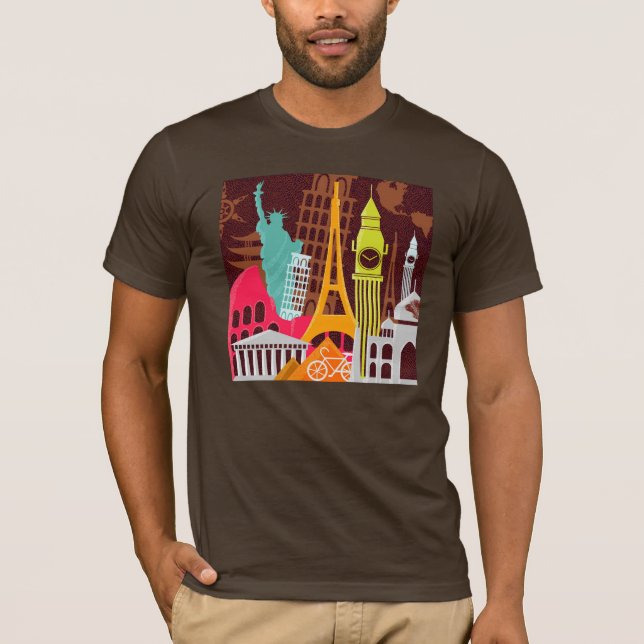 Camiseta Monumentos internacionales (Anverso)