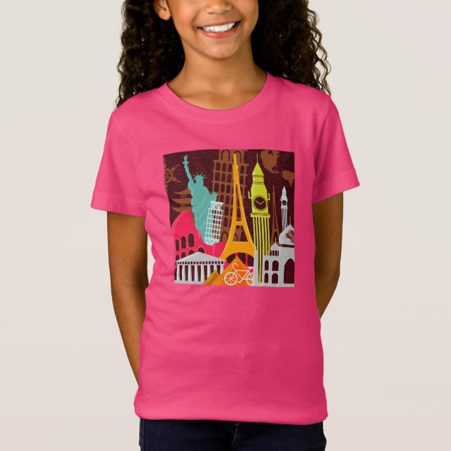 Camiseta Monumentos internacionales (Anverso)