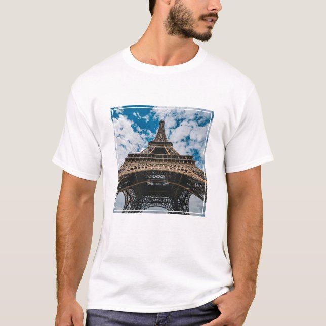 Camiseta Monumentos | Mirando hacia la Torre Eiffel (Anverso)