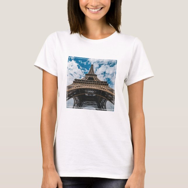 Camiseta Monumentos | Mirando hacia la Torre Eiffel (Anverso)