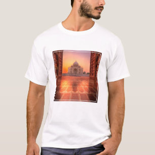 Camiseta Monumentos Taj Mahal, India al atardecer