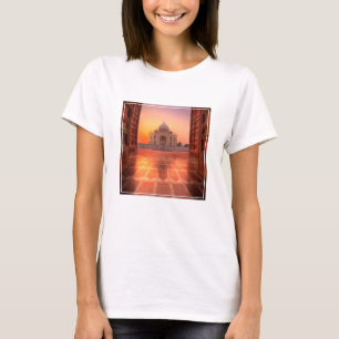 Camiseta Monumentos   Taj Mahal, India al atardecer