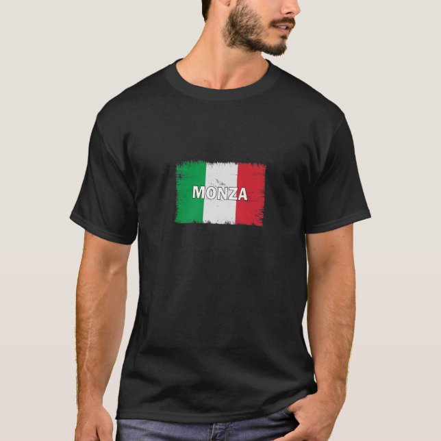 Camiseta Monza - Italia - Ciudad con bandera italiana (Anverso)