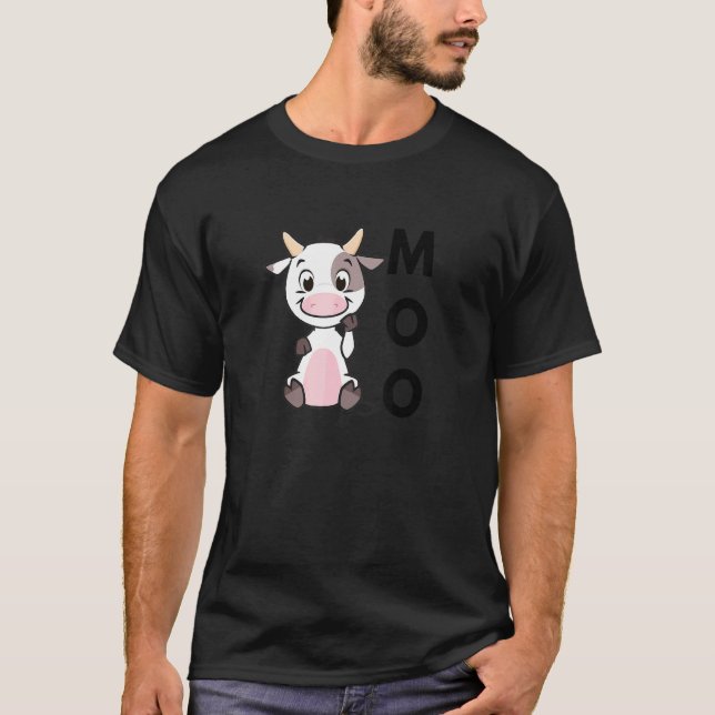 Camiseta Moo Baby Cow Farm Animal Cow (Anverso)