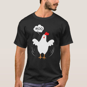 Camiseta MOO Cow Chicken Chicken dice que Moo Cow Sound 'MO