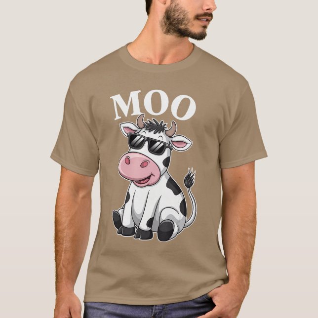 Camiseta Moo Cow Funny Farmer Cow For Men Women Boys And Gi (Anverso)