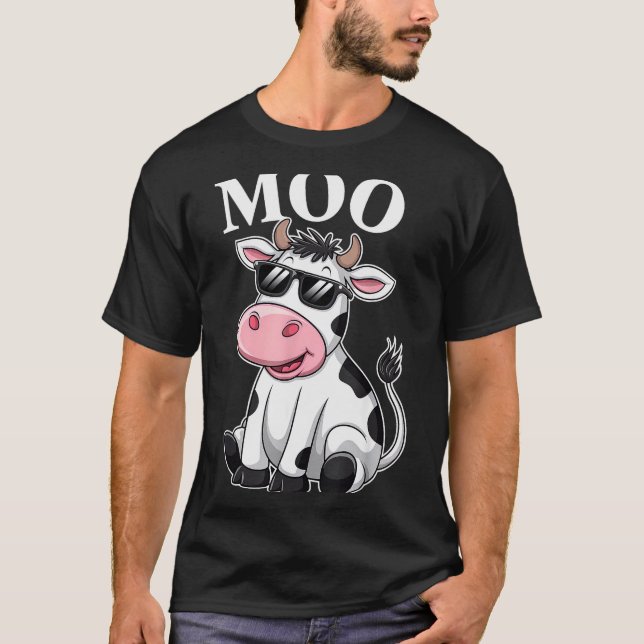 Camiseta Moo Cow - Funny Farmer Cow For Men Women Kids Boys (Anverso)