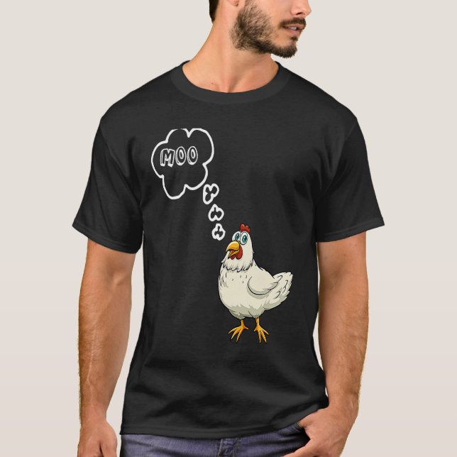 Camiseta MOO  CowChicken Family  Farm Animal Apparel (Anverso)
