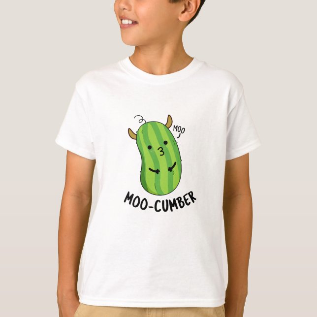 Camiseta Moo-cumber Funny Veggie Cucumber Pun (Anverso)