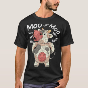 Camiseta Moo Cute Farm Animal Lover Gracioso Granjero Vaca