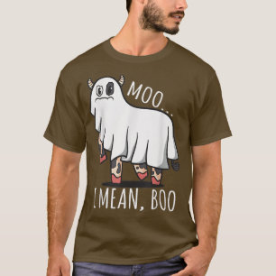 Camiseta Moo De Vaca Fantasma Quiero Decir Calabaza De Boo