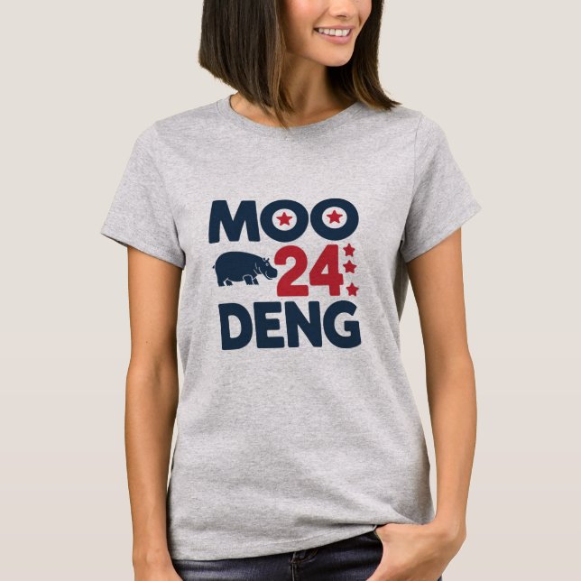 Camiseta Moo Deng 2024 Moo Deng Moo Deng Cute Baby Hippo (Anverso)