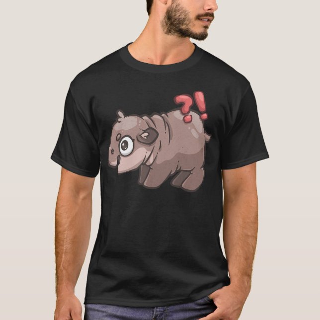 Camiseta Moo Deng Baby Angry Hippo (Anverso)