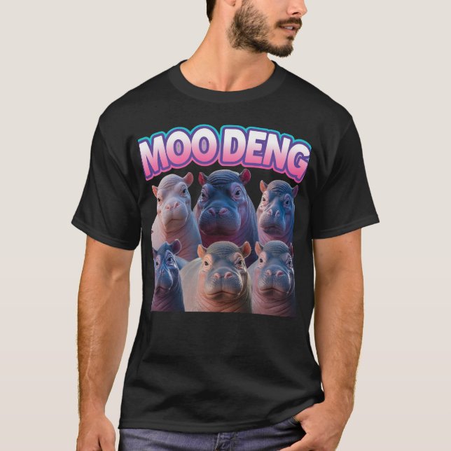 Camiseta Moo Deng Baby Pygmy Hippo (Anverso)