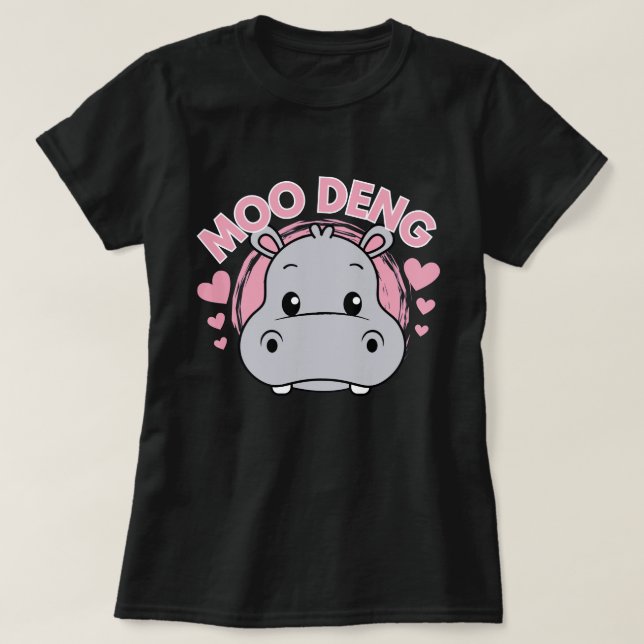 Camiseta Moo Deng - Baby Pygmy Hippo (Diseño del anverso)