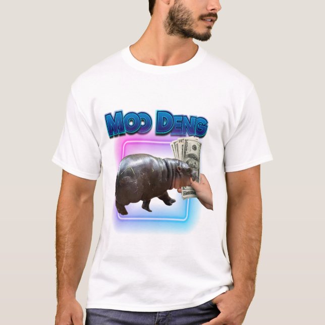 Camiseta Moo Deng Bootleg Rap Shirt | Moo Deng Shirt (Anverso)