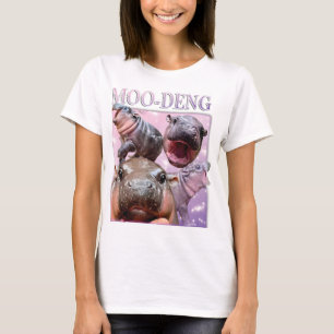 CAMISETA MOO-DENG EL FAMOSO BEBÉ PIGMY HIPPO MOODENG