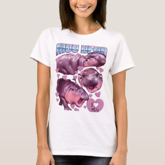 CAMISETA MOO-DENG EL FAMOSO BEBÉ PIGMY HIPPO MOODENG