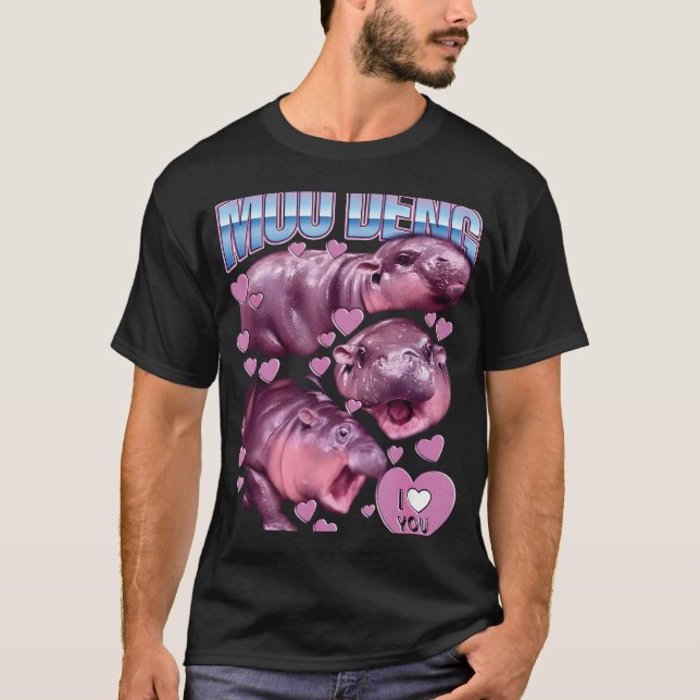 CAMISETA MOO-DENG EL FAMOSO BEBÉ PIGMY HIPPO MOODENG (Anverso)