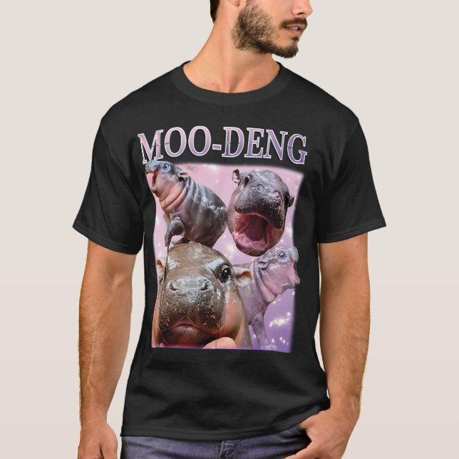 CAMISETA MOO-DENG EL FAMOSO BEBÉ PIGMY HIPPO MOODENG (Anverso)