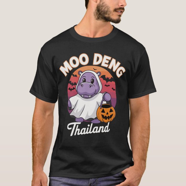 Camiseta Moo Deng: El fantasma Hippo (Anverso)