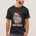 Camiseta Moo Deng Funny Hippo Cute Baby Hippo Santa Christm<br><div class="desc">Moo Deng Funny Hippo Cute Baby Hippo Santa Navidades Festividad</div>