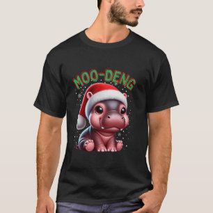 Camiseta Moo Deng Santa Navidades Graciosa Cuida Bebé Pigmy