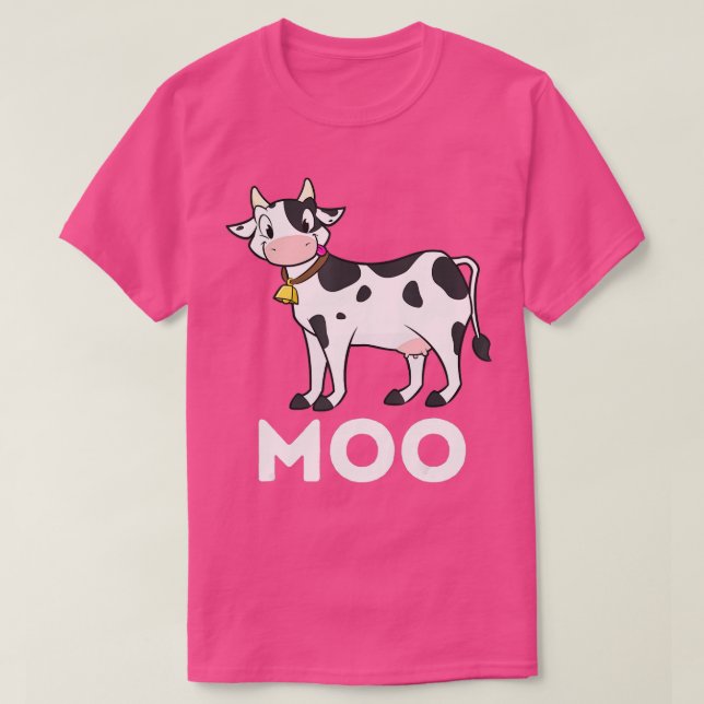 Camiseta Moo - Funny Cow Lover Famer Cattle Ranch Dairy Far (Diseño del anverso)